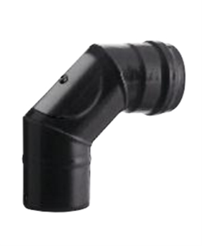SAVE Fumisteria Plus PN808 Gomito per canna fumaria Nero