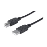 Manhattan - Manhattan USB 2.0 A/B, 1,8 m, USB A, USB B, USB 2.0, Maschio/Maschio, Nero