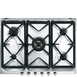 SMEG - Smeg SRV576GH5, Acciaio inossidabile, Da incasso, Gas, 5 Fornello(i), 5 Fornello(i), 1050 W