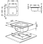 SMEG - Smeg VS34/P3, Acciaio inossidabile, 1 ciotole, 340 x 400 mm, 21 cm, 8,89 cm (3.5
