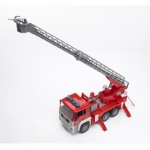 Bruder - BRUDER MAN Fire engine with selwing ladder, 4 anno/i, ABS sintetico, Multicolore