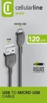 Cellular Line - Cellularline USB Data Cable - Micro USB Cavo dati comodo e versatile Nero, 1,15 m, USB A, Micro-USB B, USB 2.0, Maschio/Maschio, Nero