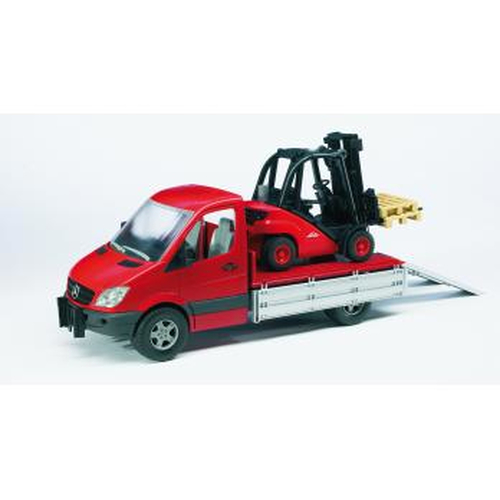 BRUDER Linde fork lift H30D with 2 pallets