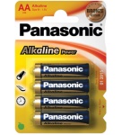 PANASONIC - Goobay LR6 4-BL Panasonic Alkaline Power, Batteria monouso, Stilo AA, Alcalino, 1,5 V, 4 pezzo(i), Blu, Oro
