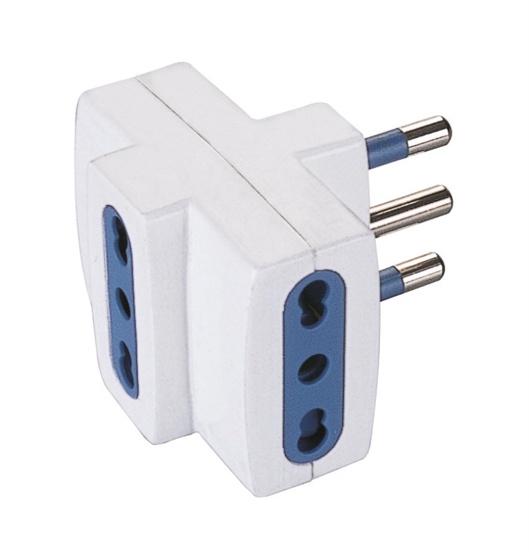 Poly Pool PP0452 adattatore per presa di corrente Tipo L (IT) Universale Blu, Bianco
