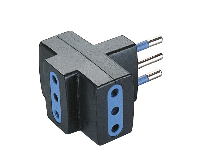 Poly Pool PP0447.1 adattatore per presa di corrente Tipo L (IT) Nero, Blu