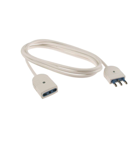 Prolunga elettrica Scame PP0386R (16A 2P+T)  Bianco