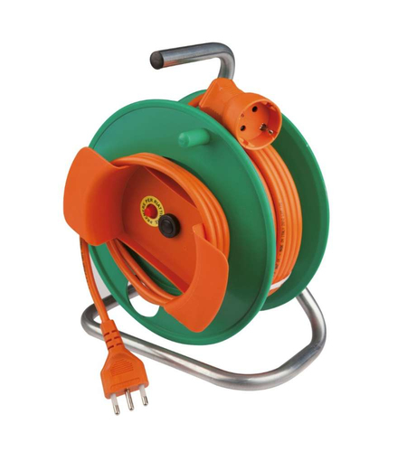 Avvolgicavo elettrico Poly Pool PP0705 1P Arancio e Verde
