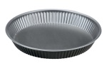 Guardini - Guardini Stampo crostata 28 cm, Stampo per torta, Rotondo, Superficie scanalata, 230 °C, Nero, Argento, Acciaio