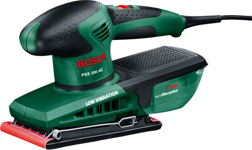 Bosch PSS 200 AC Levigatrice orbitale 24000 OPM Nero, Verde 200 W