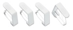Ghidini Cipriano - Ghidini Cipriano Molle fermatovaglia 4pz, Clip per tovaglia, Acciaio, Bianco, 4 pz
