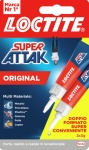 Henkel - Loctite Super Attak Original Bipack 3g+3g, Liquido, Adesivo per contatto, Tubo, 3 g
