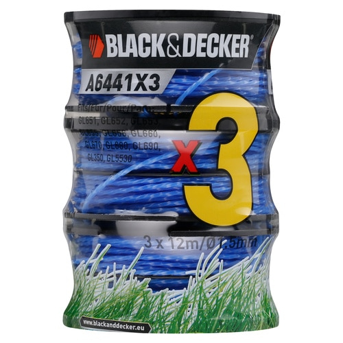 Tris Rocchetti ricambio filo ricambio Black & Decker A6441 X3 XJ