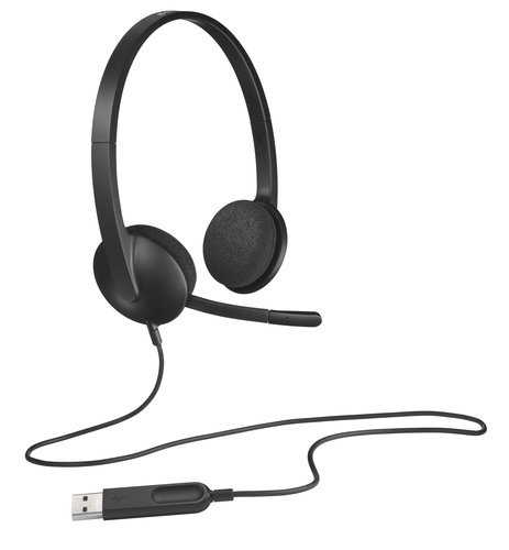 Logitech H340 Cuffia Padiglione auricolare USB tipo A Nero