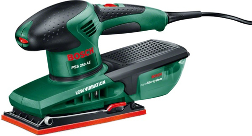 Bosch PSS 250 AE Levigatrice orbitale 24000 OPM Nero, Verde 250 W