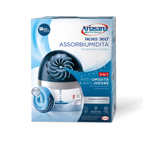 Ariasana Kit Aero 360 Standard Assorbitore (unità) Assorbiumidità e odori