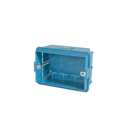 Scatola derivazione Poly Pool PP0522 3 pz per placche incasso Azzurro 