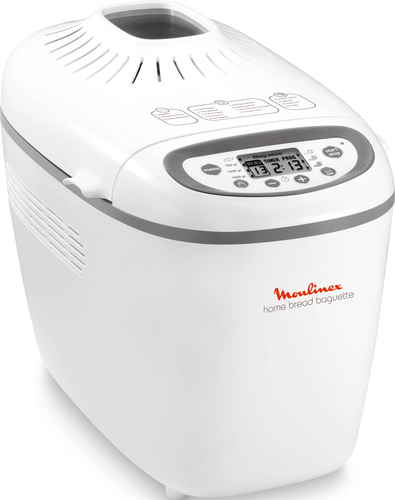 Moulinex OW6101 Home Bread Baguette Macchina del Pane con 16 Programmi Preimpostati, Capacità Extra fino a 1.5 kg,1650 W, 3 velocità, Bianco