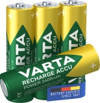 VARTA - Varta RECHARGE ACCU Power AA, Batteria ricaricabile, Stilo AA, Nichel-Metallo Idruro (NiMH), 1,2 V, 4 pezzo(i), 2600 mAh