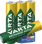 VARTA - Varta -5703B/4, Batteria ricaricabile, Mini Stilo AAA, Nichel-Metallo Idruro (NiMH), 1,2 V, 4 pezzo(i), 1000 mAh