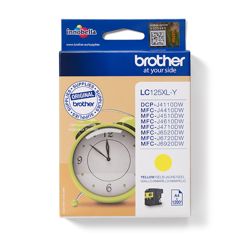 Brother LC-125XLY cartuccia d'inchiostro 1 pz Originale Resa extra elevata (super) Giallo
