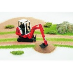 Bruder - BRUDER Schaeff HR16 Mini excavator, 3 anno/i, ABS sintetico, Nero, Rosso, Bianco