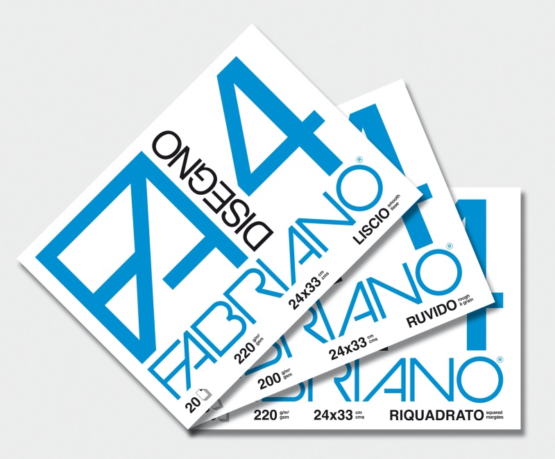 Fabriano Blocco FA/4 20 Fogli 24x33 cm riquadrato