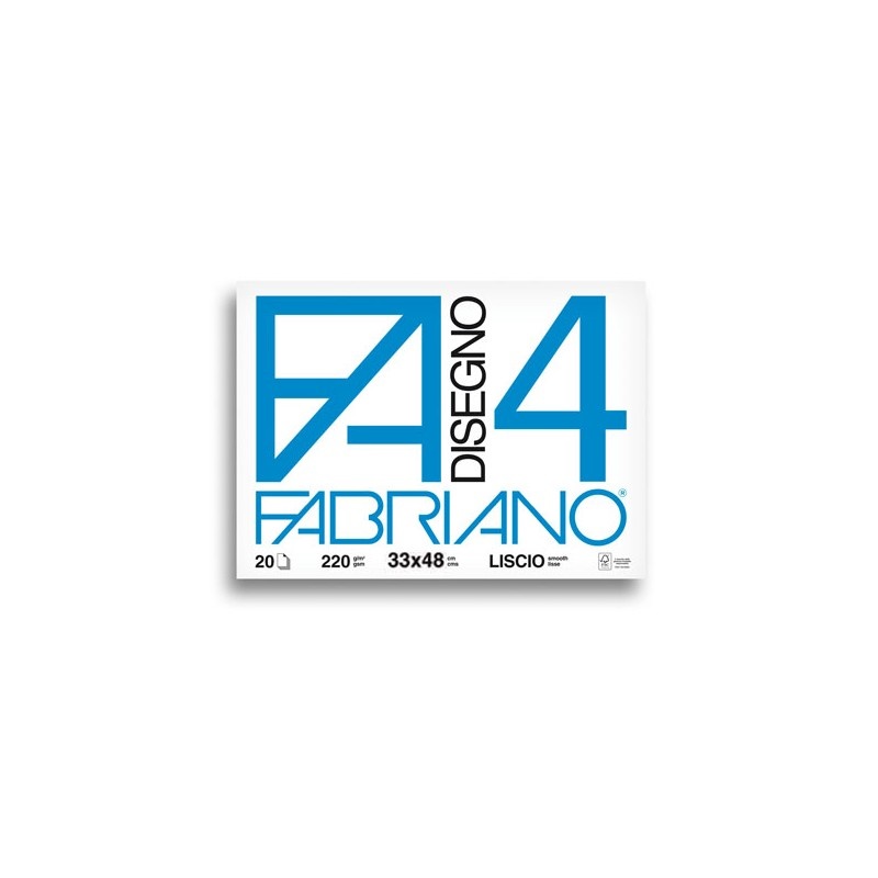 Fabriano Blocco FA/4 20 Fogli 33 x 48 cm lisci