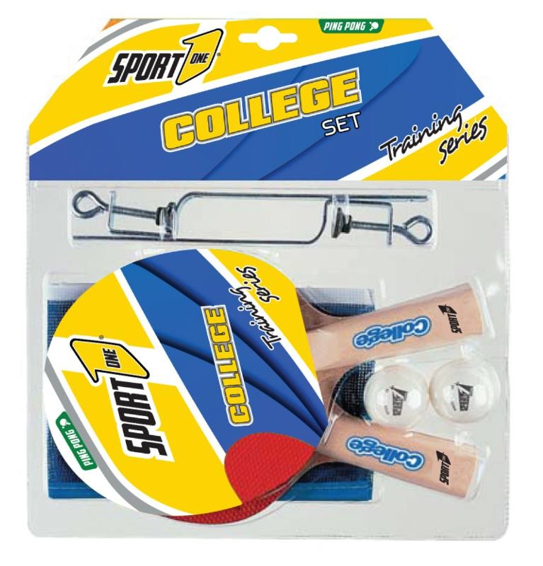 Mandelli Set P/P College 2 Racchette + 2 Palle + Rete Con Morsetti In Bivalva