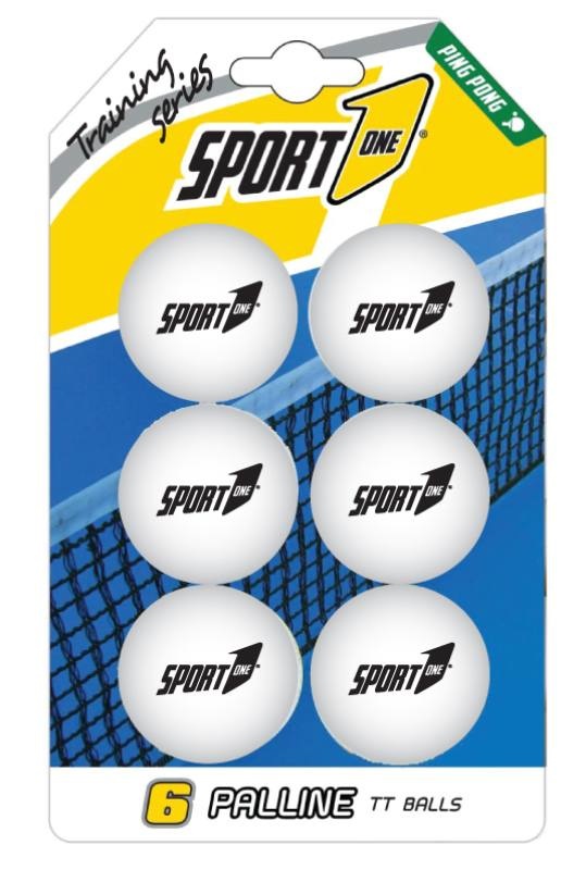 Mandelli Blister 6 Palline Training Bianche 40 Mm