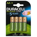 DURACELL - Duracell 4xAA 2400mAh, Batteria ricaricabile, 4 pezzo(i), 2400 mAh, Multicolore, Stilo AA