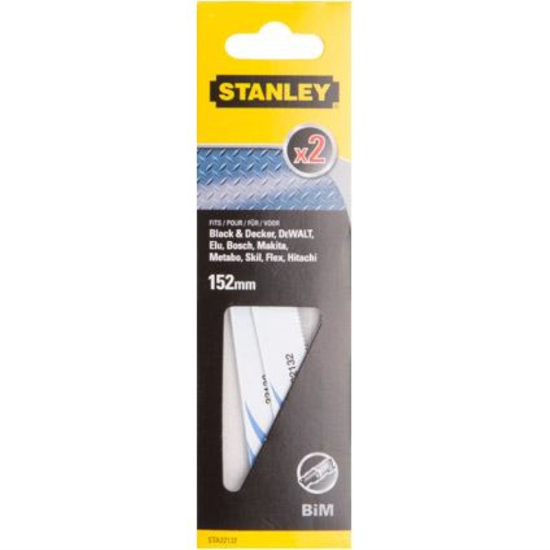 Stanley STA22132-XJ lama per sega a gattuccio, sega a traforo e sega universale Lama per sega universale High-Speed Steel (HSS) 2 pz