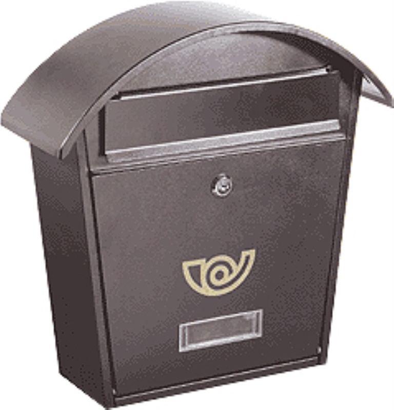 Alubox CHALET cassetta per la posta Bronzo, Acciaio inossidabile Cassetta postale a parete Ferro, Acciaio inossidabile