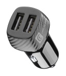 Cellular Line - Cellularline USB Car Charger Dual - Universale Micro caricabatterie da auto con doppia presa USB Nero, Auto, Accendisigari, 5 V, Nero