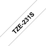 BROTHER - Brother TZE-231S, Nero su bianco, TZe, 1,2 cm, 4 m, Blister, 1,2 cm