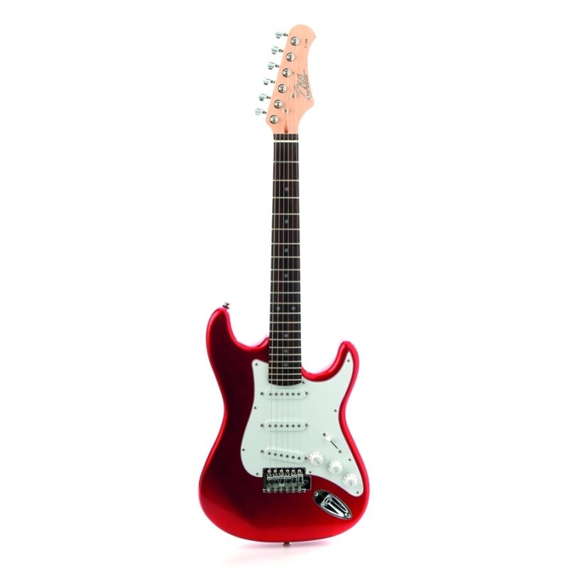 EKO music S-100 3/4 Chitarra elettrica Stratocaster 6 corde Rosso, Bianco