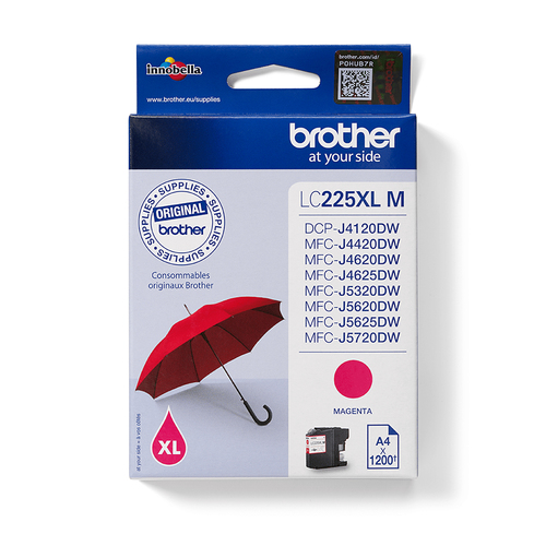 Brother LC-225XLM cartuccia d'inchiostro 1 pz Originale Magenta