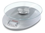 Soehnle - Soehnle Roma Silver, Bilancia da cucina elettronica, 5 kg, 1 g, Argento, Vetro, Plastica, Vetro