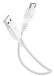 Cellular Line - Cellularline USB Data Cable Color - Micro USB Cavo dati colorato e in materiale antigroviglio Bianco, 1 m, USB A, Micro-USB B, USB 2.0, Maschio/Maschio, Bianco
