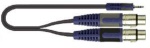 Quiklok - QUIK-LOK RKSA/194-5, 2 x 3.5mm, Maschio, 2 x XLR (3-pin), Femmina, 5 m, Nero, Blu, Grigio