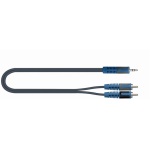 Quiklok - QUIK-LOK RKSA/150-2, 3.5mm, Maschio, 2 x RCA, Maschio, 2 m, Nero, Blu, Grigio