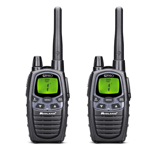Midland G7 PRO - Bibanda PMR446/LPD (2 Pin) Escursionismo, softair, arrampicata, hunting, sono solo alcuni esempi di utilizzo perfetto di questo walkie talkie