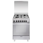 Glem Gas - Glem Gas U664MI, Piano cottura, Acciaio inossidabile, Manopola, Frontale, Gas, 4 Fornello(i)