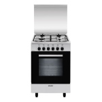 Glem Gas - Glem Gas A554MI6, Piano cottura, Acciaio inossidabile, Manopola, Frontale, Gas, 4 Fornello(i)