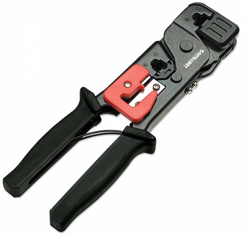Intellinet 210836 pinza crimpatrice Nero, Rosso