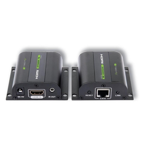 Techly Extender HDMI Full HD 3D IR su cavo Cat.5E/6/6A/7 60m Autoregolato (IDATA EXT-E70I)