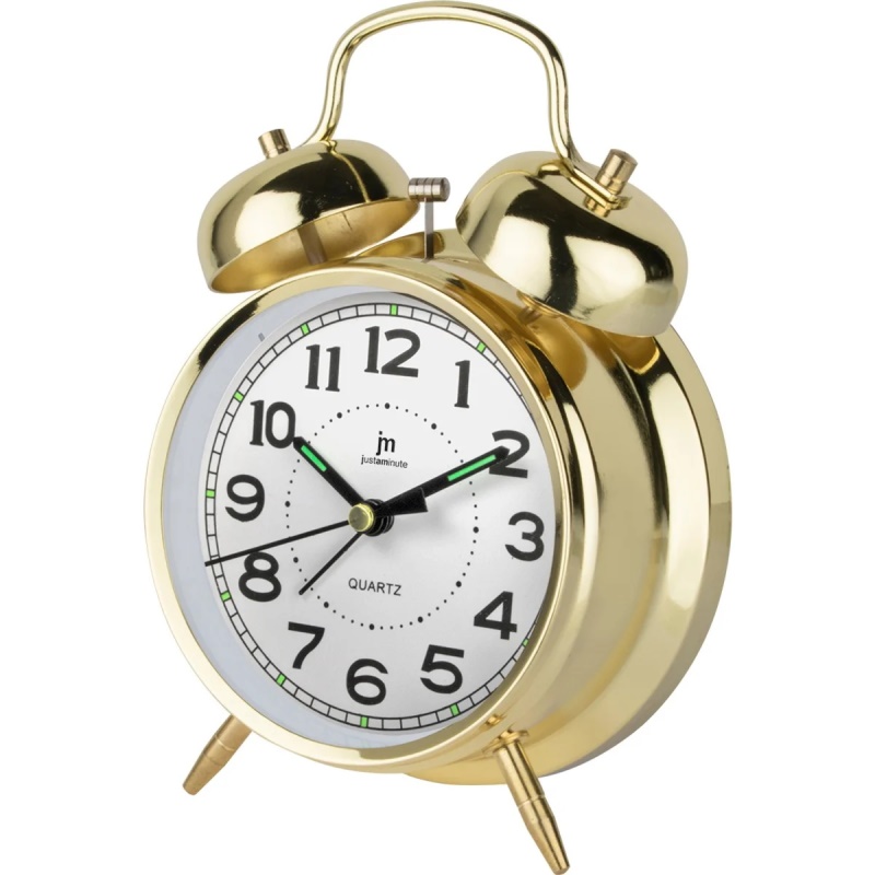 Sveglia Lowell JA7041G JUSTAMINUTE Con Campanelli Oro