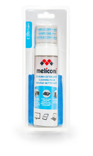 Meliconi C200 FOAM LCD/TFT/Plasma Spruzzo e panno asciutto per la pulizia dell'apparecchiatura 200 ml