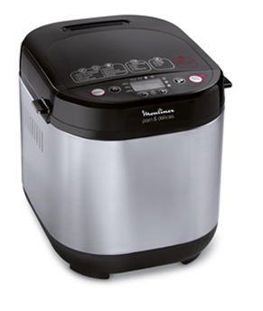Moulinex OW240E Pain & Delices Macchina del Pane in Acciaio Inossidabile, con Funzione Yogurt, 20 Programmi Automatici di cui 3 Senza Glutine