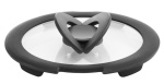 Lagostina - Lagostina Ingenio - Coperchio Vetro Ø 16cm, Rotondo, Nero, Trasparente, Vetro, Silicone, Plastica, Nero, 16 cm